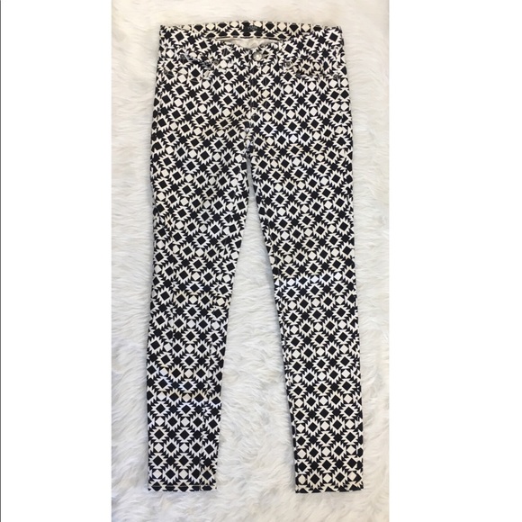J.Crew Geometric Printed Skinny Cotton Denim Jeans - Picture 3 of 8